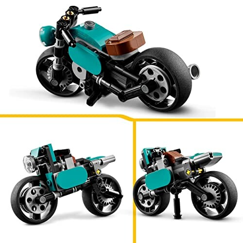 Lego motorfiets speelgoedset met drie ontwerpen