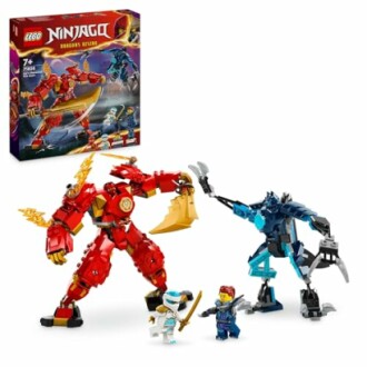 LEGO Ninjago set met rode en blauwe robotfiguren