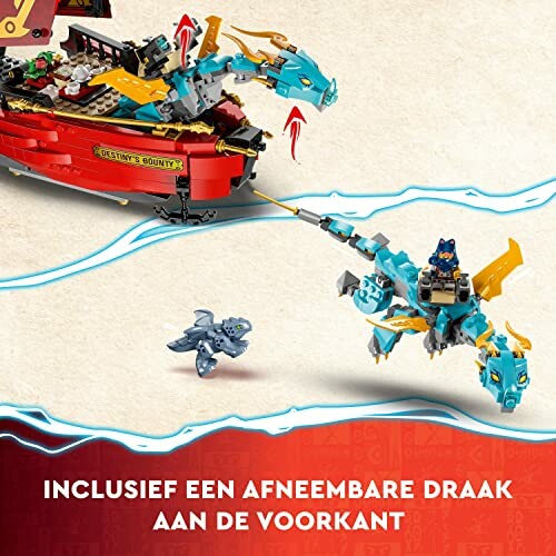 Lego Ninjago set met afneembare draak en schip.