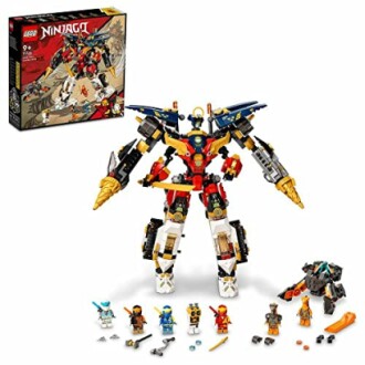 LEGO Ninjago mecha met minifiguren en accessoires.