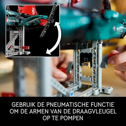 Demonstratie van pneumatische functie op Lego-model