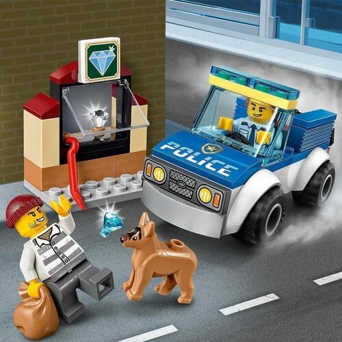 Lego politieachtervolging met hond en dief