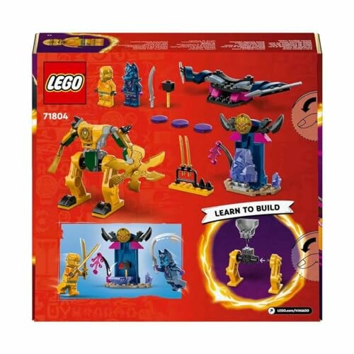 Achterkant van LEGO set 71804 met bouwinstructies en inhoud.