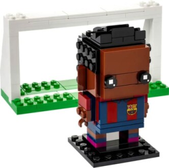 Lego-voetballer met doel