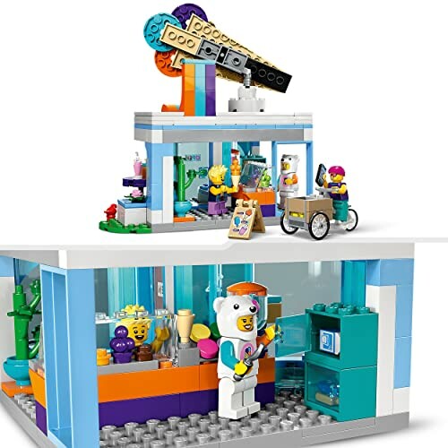 Kinderen spelen met LEGO-set in ruimte thema