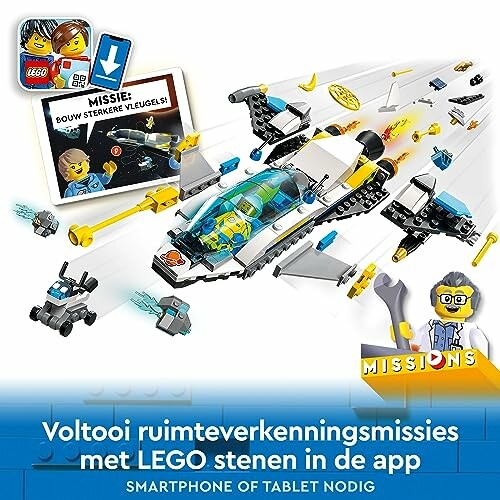 LEGO ruimteverkenningsmissie met app ondersteuning