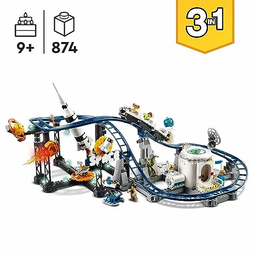 Lego ruimte-achtbaan bouwset voor kinderen