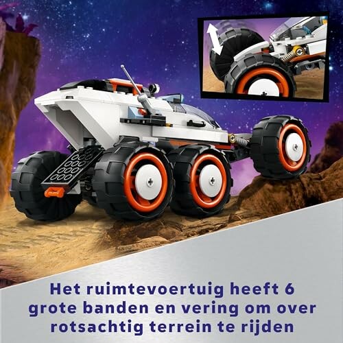 Lego ruimtevoertuig met grote banden