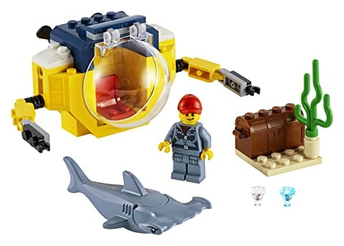 Lego duikboot set met haai en figuur