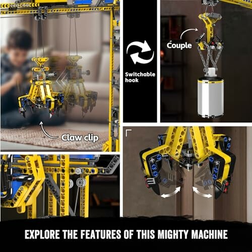 Lego Technic machine met klauwclip en koppelhaak