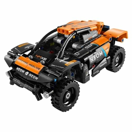 Lego Technic racewagen speelgoedmodel in zwart en oranje