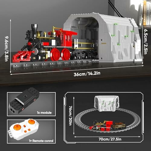 Lego treinset met tunnel en afstandsbediening