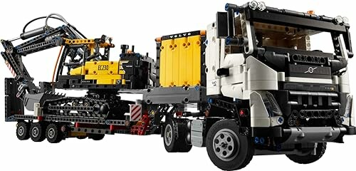 LEGO vrachtwagen met graafmachine