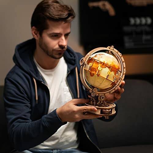 ROBOTIME 3D Houten Puzzel Lichtgevende Globe