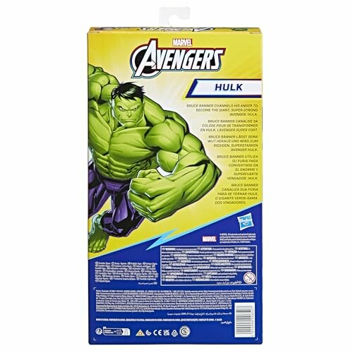 Achterkant van Hulk speelgoeddoos uit Marvel Avengers-serie