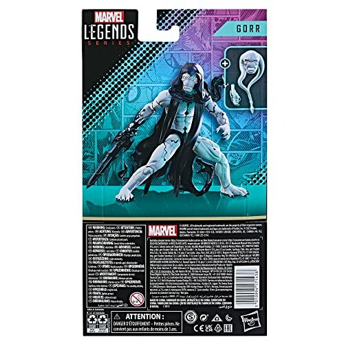 Achterkant van de verpakking van Marvel Legends Gorr actiefiguur