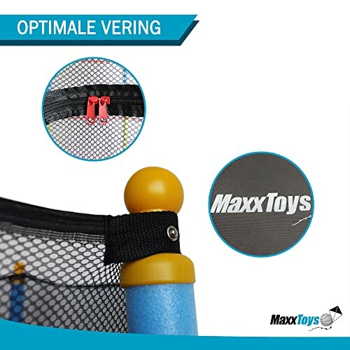 Trampolinenet met optimale vering en MaxxToys logo