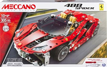 Meccano bouwpakket van Ferrari 488 Spider modelauto.