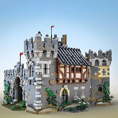 Middeleeuws kasteel van LEGO stenen