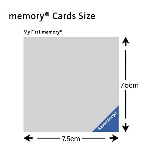 Afbeelding van een Ravensburger memorykaart van 7,5 cm bij 7,5 cm.