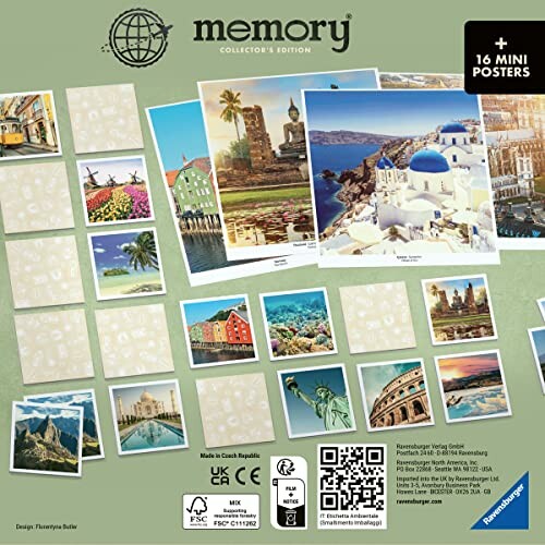 Memoryspel met reisfoto's en mini-posters.