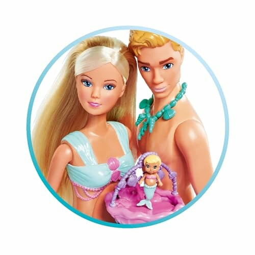 Barbie en Ken als zeemeermin poppen