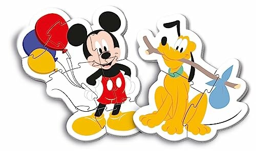 Mickey Mouse en Pluto cartoon puzzel