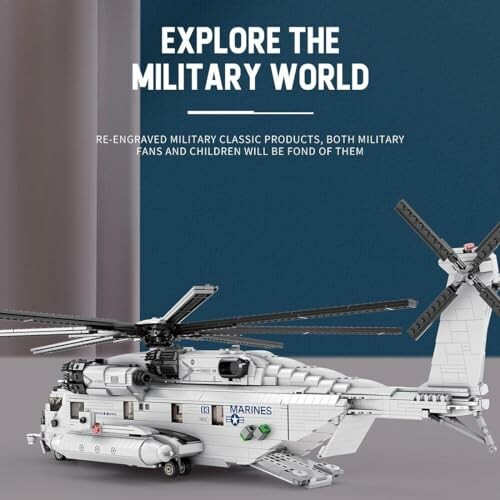 Bouwmodel van een militaire helikopter.