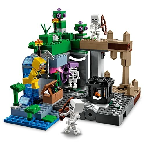 Lego set van Minecraft met figuren en bouwstenen