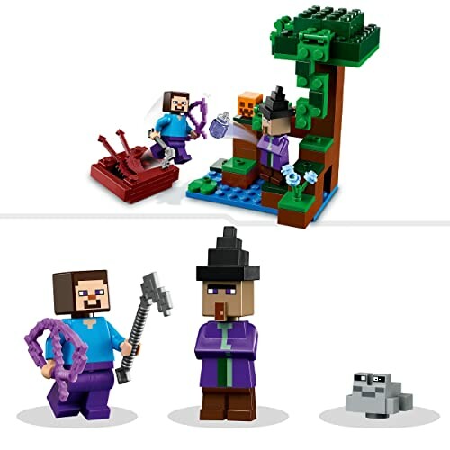 Lego set met Minecraft personages en accessoires