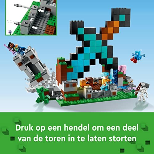 Minecraft speelgoedset met zwaard en figuren