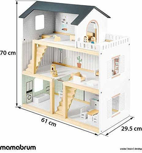 Mamabrum Houten Poppenhuis