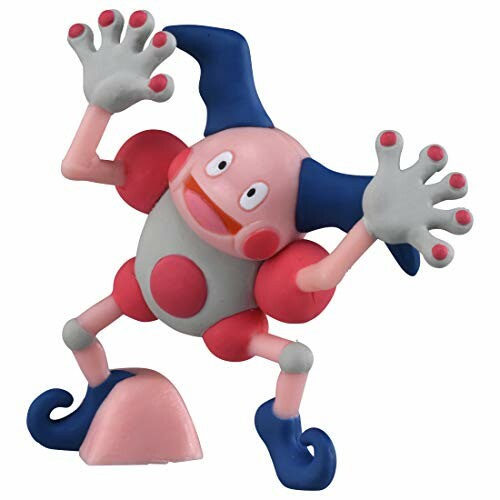 Mr. Mime speelgoedfiguur met roze en blauwe kleuren