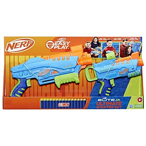 Nerf Elite Jr. speelgoedpistool set in verpakking