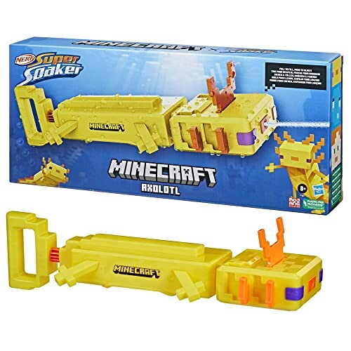 Nerf Super Soaker Minecraft Axolotl