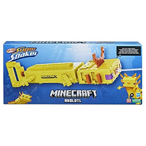 Nerf Super Soaker in Minecraft Axolotl-thema verpakking