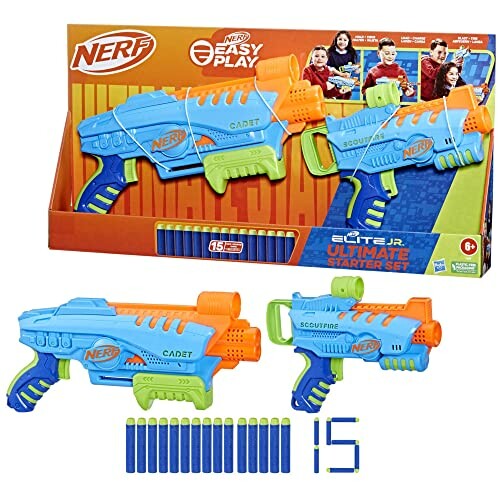 Nerf speelgoed pistool set met munitie en verpakking