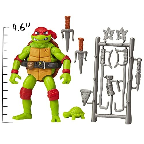 Ninja Turtle actiefiguur met accessoires en schildpad