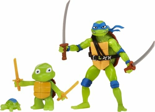 Twee Ninja Turtles actiefiguren met zwaarden