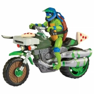 Ninja Turtle speelgoed op motorfiets.