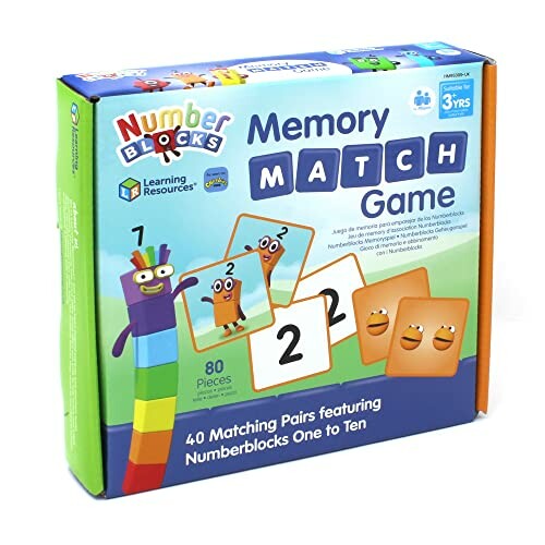 Memoryspel voor kinderen met Numberblocks-thema