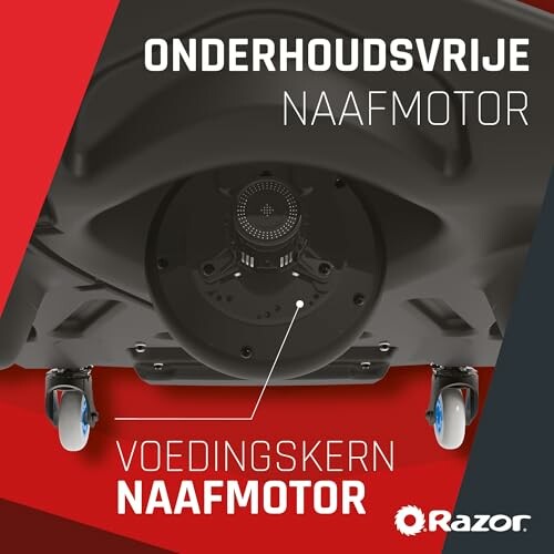 Onderhoudsvrije naafmotor met voedingskern.