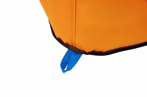 Oranje tas hoek met blauw handvat