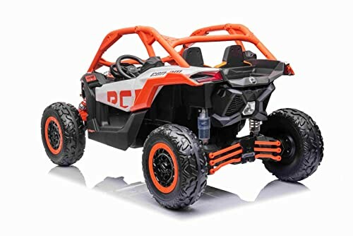 Oranje off-road buggy met dikke banden