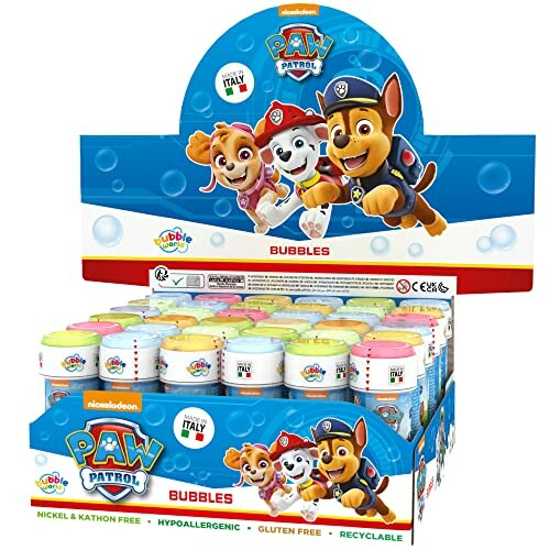 Paw Patrol bubbels op display