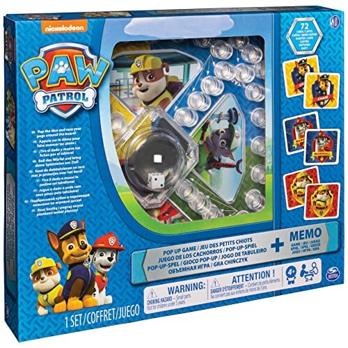 Paw Patrol speldoos met pop-up spel en memo