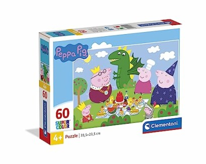 Peppa Pig puzzel met familie picknick thema