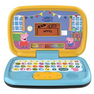 Peppa Pig speelgoedlaptop met toetsenbord en scherm