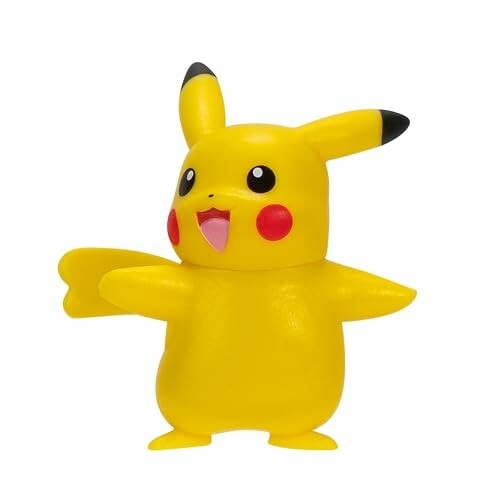 Gele Pikachu-figuur met rode wangen en zwarte oren.