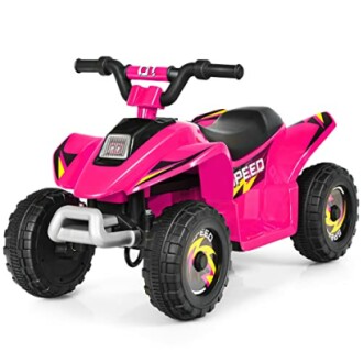 Roze kinderquad met vier wielen